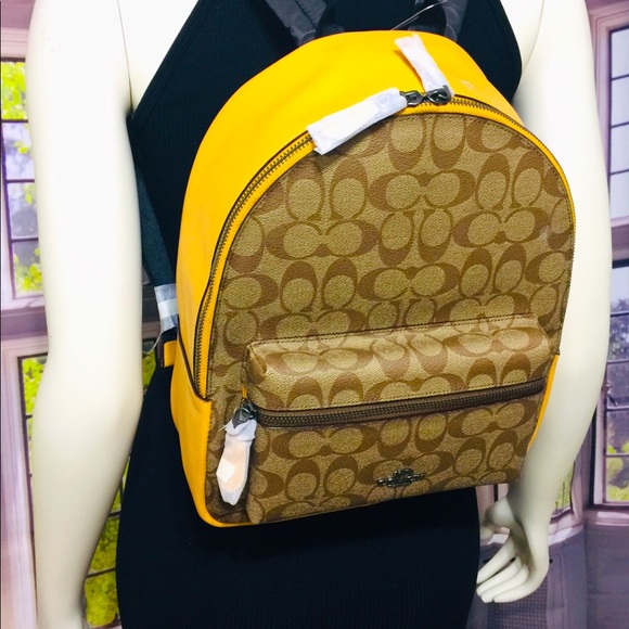 Coach Handbags - Coach Medium Charlie Backpack In Signature canvas